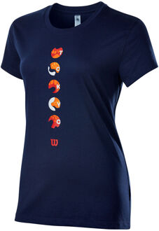 Wilson Tokyo Tech T-shirt Dames donkerblauw - XS,S