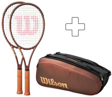 Wilson Verpakking 2 stuks 97L V14 Plus rackettas bruin