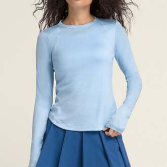 Wilson W All Day Long Sleeve Longsleeve -blauw - XL