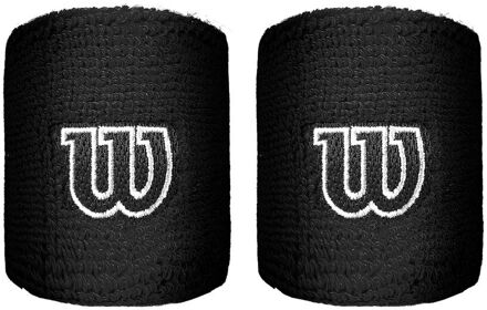 Wilson Wristband Zweetband Verpakking 2 Stuks zwart - one size