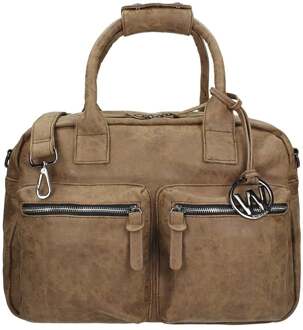 Wimona Alessia 1105 Schoudertas / Laptoptas - 15 inch - Taupe