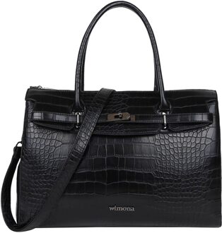 Wimona Sofia Schoudertas 5003 Croco Zwart