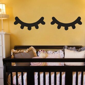 Wimper Diy Muursticker Grappig Slaperige Ogen Home Decor Decal Slaapkamer Woonkamer Decor Voor Volwassen Kinderen Vinyl Art Mural behang
