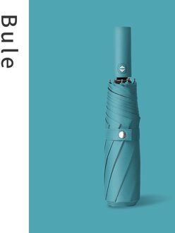 Wind Slip Opvouwbare Automatische Paraplu Mannen Auto Luxe Grote Winddicht Paraplu Regen Voor Vrouwen Zwarte Coating Blauw
