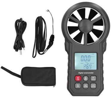 Wind Speed Meetinstrumenten Digitale Anemometer WT87B Digitale Anemometer Met Lcd Backlight 9V Handheld Wind