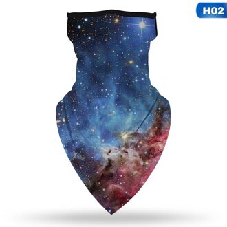 Winddicht 3D Sterrenhemel Digital Print Oor Opknoping Fietsen Balaclava Sjaal Ademend Outdoor Wandelen Gezichtsmasker Bandana Unisex H02