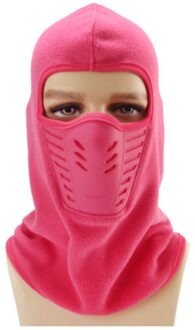 Winddicht Fleece Muts Helm Sport Motorfiets Fietsen Skiën Winddicht Warm En Comfortabel Hoed Masker # PY10 heet roze