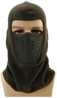 Winddicht Fleece Muts Helm Sport Motorfiets Fietsen Skiën Winddicht Warm En Comfortabel Hoed Masker # PY10 leger groen