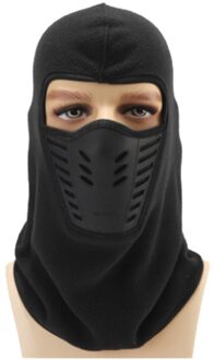Winddicht Fleece Muts Helm Sport Motorfiets Fietsen Skiën Winddicht Warm En Comfortabel Hoed Masker # PY10 zwart