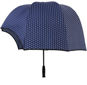 Winddicht Helm Vormige Dome Paraplu, Paar Dome Parasol, Vibrerende Helm Reverse Hoed Transparante Golf Paraplu 8YY901291-N-blauw