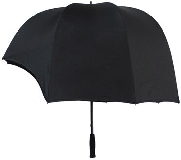 Winddicht Helm Vormige Dome Paraplu, Paar Dome Parasol, Vibrerende Helm Reverse Hoed Transparante Golf Paraplu 8YY901291-N-zwart