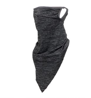 Winddicht Sport Sjaal Viscose Fietsen Gezichtsmasker Stofdicht Hoofdband Driehoek Half Gezicht Ademend diep grijs