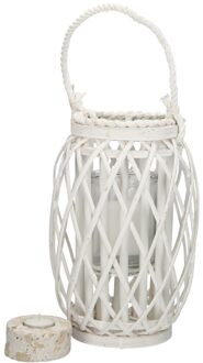 Windlicht wilgen wit, 32cm