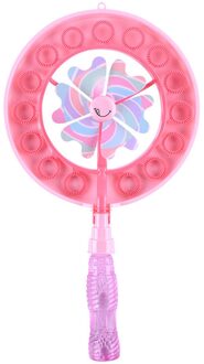 Windmolen Bubble Blower Stok Kinderen Outdoor Wedding Party Verjaardag Zeep Bubble Blower Machine Kinderen Verjaardagscadeautjes LL3 Roze