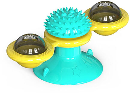 Windmolen Draaitafel Plagen Kat Speelgoed Krassen Tickle Haar Borstel Huisdier Accessoires Yu-Home Blauw