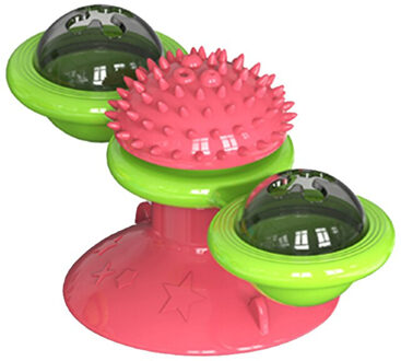 Windmolen Draaitafel Plagen Kat Speelgoed Krassen Tickle Haar Borstel Huisdier Accessoires Yu-Home groen