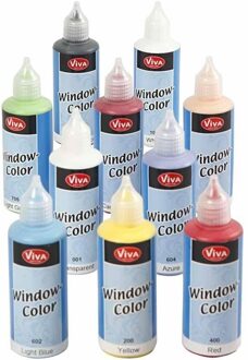 Window Color, kleuren assorti, 10x80 ml