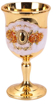 Wine Glass Shot Metal Glass 20 ML 30 ml Retro Creative Small Liquor Cup Gold European Style High Grade Dining Bar Barware Gifts