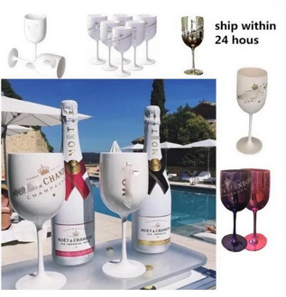 Wine Party Champagne Coupes Glass Cocktail Glass Champagne Flutes Plating Wine Cup Goblet Electroplated Plastic Cups one piece