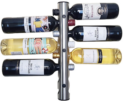 Wine Rack Stainless Steel Whisky Wine Holder Wall Mounted Kitchen Holder 12 And 8 Bottles Barware Racks BS