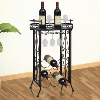 Wine table with support for 9 bottles