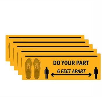 Winkelcentrum Sticker Tekst Patroon Slogan Houd Wachten Hier Staan Hier Houden 6ft In Tussen Afstand Marker Floor 5 stuks #4