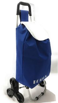 Winkelen Trolley Shoppy Tris Blauw Dealux Met Zes Wielen