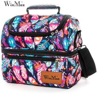 Winmax Grote Dikker Lunchbox Geïsoleerde Thermische Voedsel Verse Houden Tote Handtas Icepack Mannen Vrouwen Wijn Travel Cooler Lunch tas XWI3-019