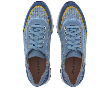 Winna-1 jeans vlecht | dames | maat: | stof en immitatieleer Lichtblauw - 41