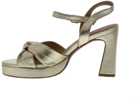 Winnie plateau knoop | maat: | | dames | leer - maat 37 Goud