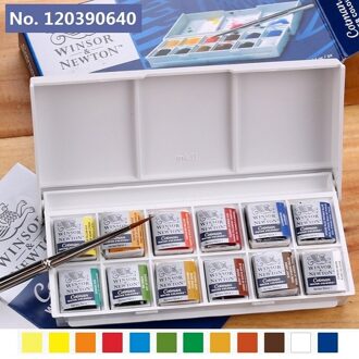 Winsor & Newton Cotman 8/12/24/36/45 Kleuren Half Pannen Effen Aquarel Verf Set pigment Kunst Levert 12 kleuren B