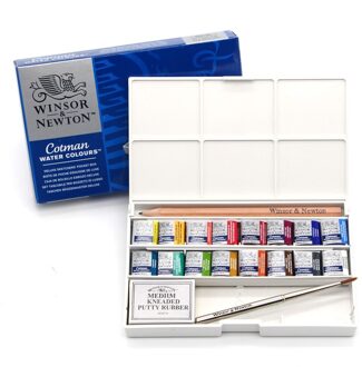 Winsor & Newton Cotman 8/12/24/36/45 Kleuren Half Pannen Effen Aquarel Verf Set pigment Kunst Levert 16 kleuren