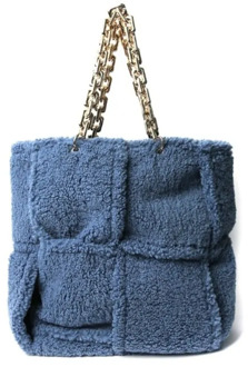 Winter 2020 New Korean Soft Plush Handbag Coarse Chain Warm Faux Fur Woven Bag Vportable Large Shoulder Bag Tote