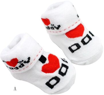 Winter Baby Love Mum & Dad Sokken Baby Baby Jongen Meisje Antislip Vloer Sokken Love Dad Liefde Mum brief Sokken Носки Для Девочек