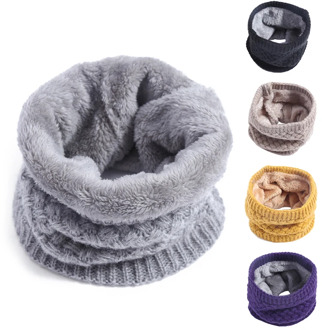 Winter Baby Ring Scarf Kids Boys Girls Autumn Cotton Scarf Thicken Velvet Knitted Wool Warm Snood Children Braga Neck Scarves