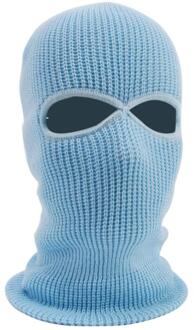 Winter Balaclava 2/3 Hole Volgelaatsmasker Cap Breien Motorfiets Gezicht Shield Outdoor Rijden Ski-alpinisme Head Cover lucht blauw
