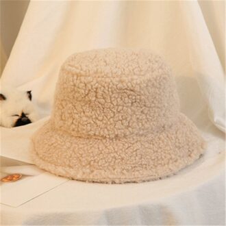 Winter Bont Emmer Hoeden Voor Vrouwen Outdoor Warme Muts Zachte Fleece Wol Visser Cap Koreaanse Chic Lady Panama caps beige