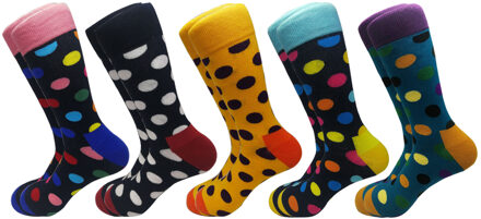 Winter Casual Mannen Katoenen Sokken Mode Kleurrijke Golf Punt Business Party Gelukkig Sokken Voor Man