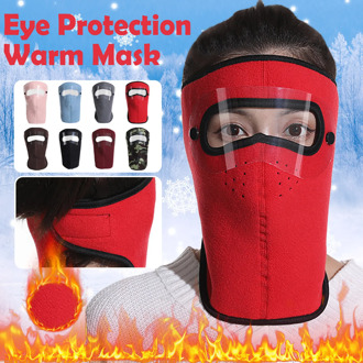 Winter Cold Warm Detachable Thicken Lens Masks Anti-Wind Neck Protect Full Face Mask Outdoor Cycling Cap Snow маска Mascarilla