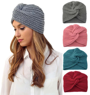 Winter Colorful Soft Warmer Ear Woolen Headband for Women Girl s Cross Braid Knitted Bandana Turban Hairband Hair Accessories