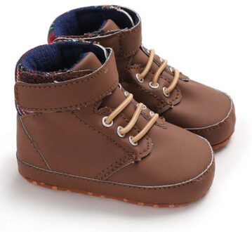 Winter cool baby schoenen zachte zool baby schoenen Baby laarzen katoen warme mode laarzen antislip baby boy laarzen Bruin / 2