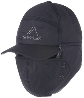 Winter Dikke Balaclava Hoed Voor Mannen Bomber Hoeden Masker Cap Dikke Balaclava Katoen Bont Oorklep Warm Caps Schedel Masker Grijs