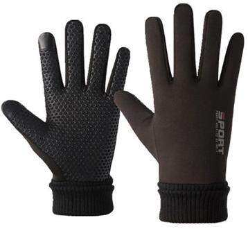 Winter Fietsen Handschoenen Met Polssteun Touch Screen Fiets Handschoenen Outdoor Sport Anti-slip Winddicht Bike Volledige Vinger Handschoenen