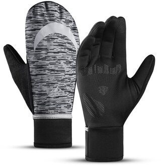 Winter Fietsen Handschoenen Waterdicht Outdoor Warme Sport Nacht Reflecterende Bag Verwijst Naar Fietsen Handschoenen 1 / Xl