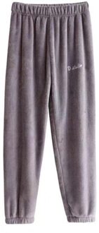 Winter Flanel Vrouwen Sleep Bottoms Dikker Warme Trainingsbroek Pyjama Broek Comfort Broek Pijamas Paar Casual Broek grijs