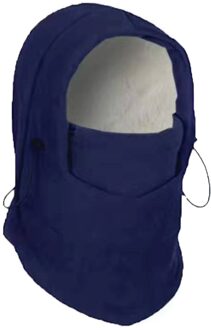 Winter Fleece Nek Warm Bivakmutsen Hoed Gezicht Die Hood Cap Winddicht Ski Hoed Mannen Vrouwen BMF88 marine blauw fleece l