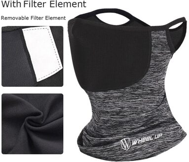 Winter Fleece Warm Fietsen Gezichtsmasker Ademend Fiets Half Gezicht Masker Winddicht Fiets Sjaal Stofdicht Vervangbare Filter Masker LX Hemp ash