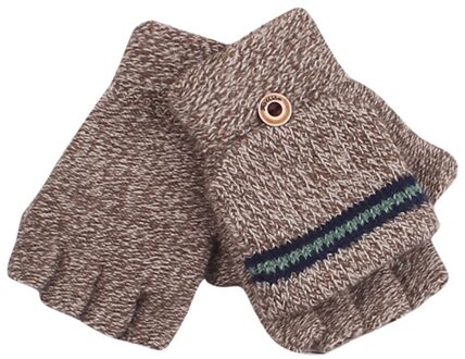 Winter Grote Kinderen Feitong Winter Grote Kinderen Handschoenen Half Vinger Gebreide Handschoenen Ab-Garen Jongen Handschoenen Gebreide Handschoenen