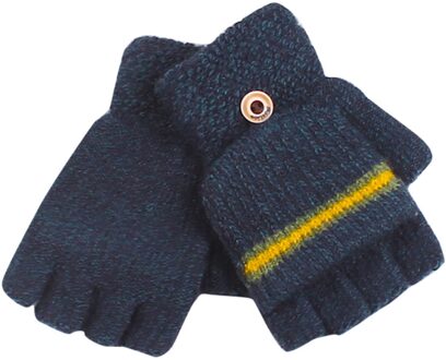 Winter Grote Kinderen Feitong Winter Grote Kinderen Handschoenen Half Vinger Gebreide Handschoenen Ab-Garen Jongen Handschoenen Gebreide Handschoenen