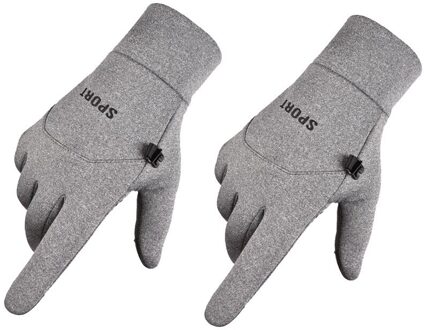 Winter Handschoenen Mannen Waterdichte Handschoenen Winter Handschoenen Touchscreen Voor Fietsen Unisex Mannen Sport Fietsen Handschoen Gant Homme grijs
